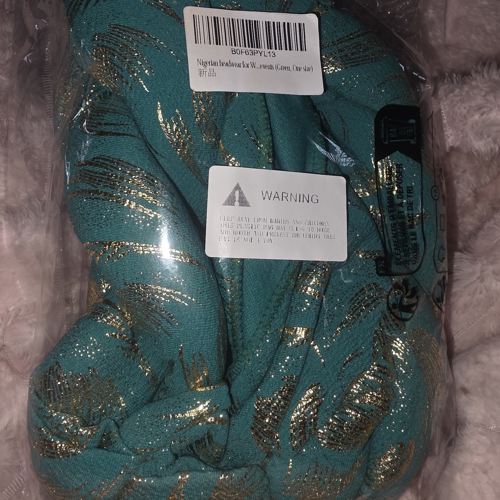 Teal and Gold Patterned Fabric